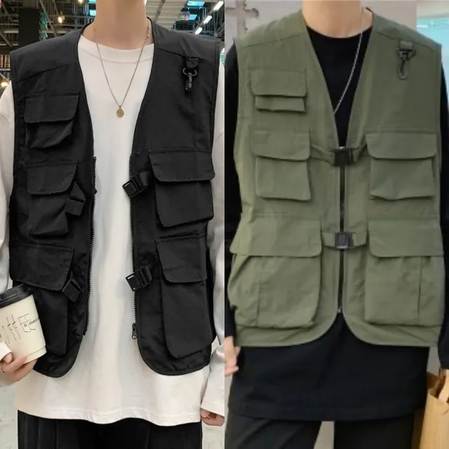 【巴黎精品】雙11現貨限搶 美式復古工裝背心男外套戶外釣魚背心(露營戰術攝影登山單車速乾透氣3款b1a94 A)