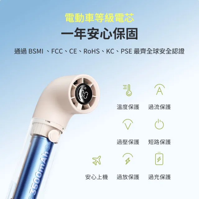 【Aecooly】Aero Pro 小水管 手持渦輪冷風扇 (PH01)