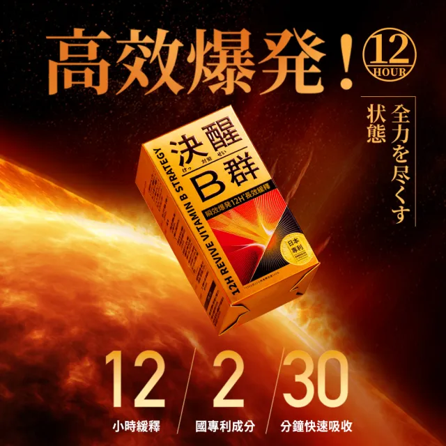 【TAIZAKU 火星生技】決醒對策B群 2盒 60錠/盒(維他命 緩釋 精神 體力)