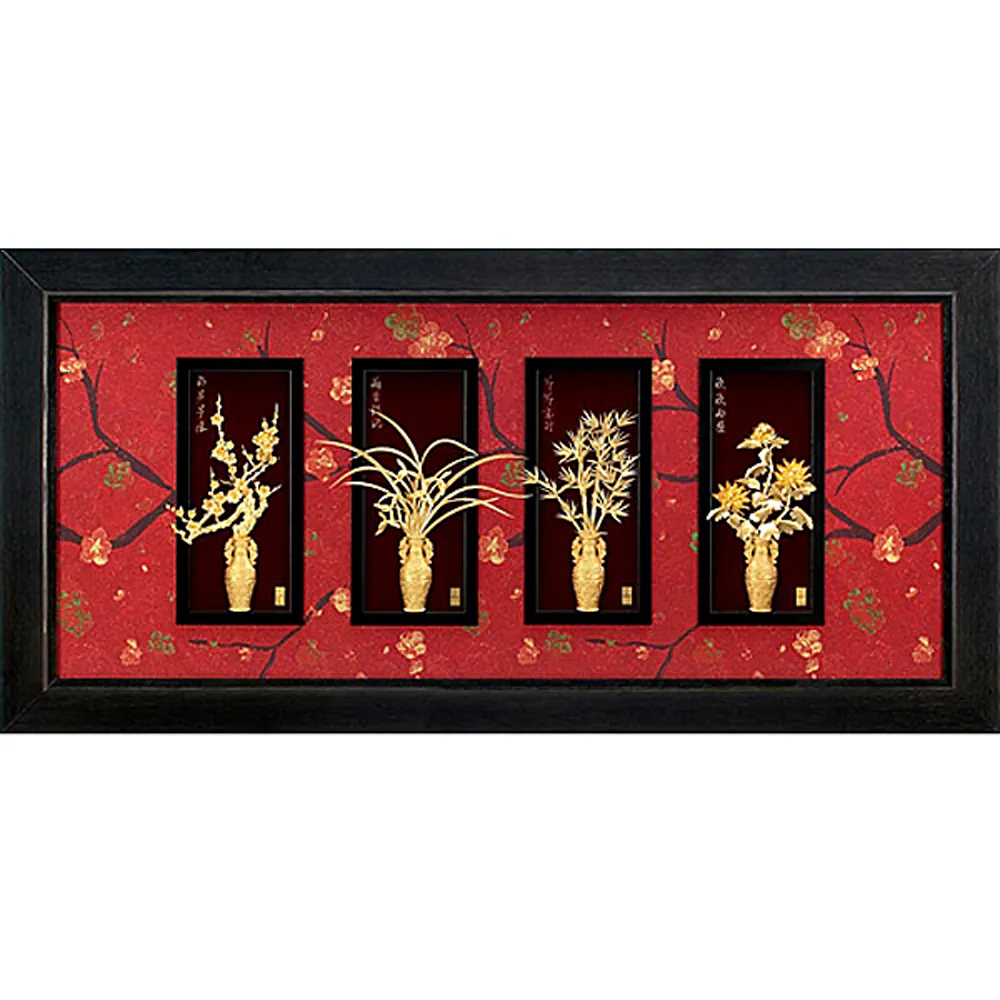 希少品　古美術　ランプ　梅蘭竹菊四面絵　年代物 開運陶源】金箔畫古典四君子(梅蘭竹菊) - momo購物網- 好評推薦-2026年7月