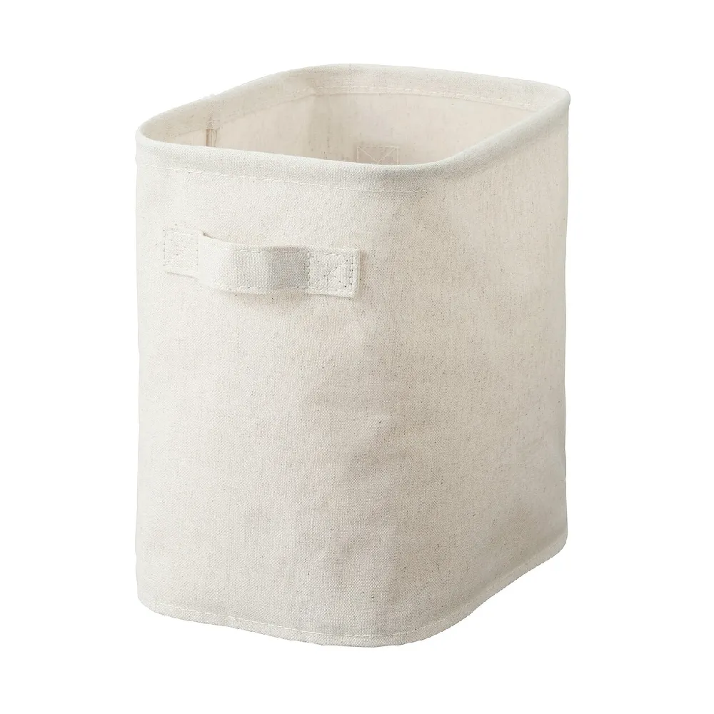 【MUJI 無印良品】聚酯纖維麻收納箱/長方形/中/半(4入組)