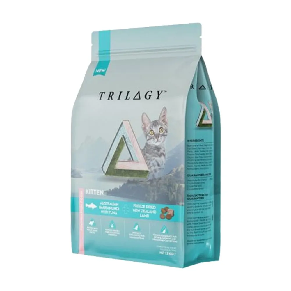 【TRILOGY 奇境】無穀幼貓糧（澳洲尖吻鱸&鮪魚+紐西蘭羊肺凍乾）1.2kg(貓糧、貓飼料、貓乾糧)