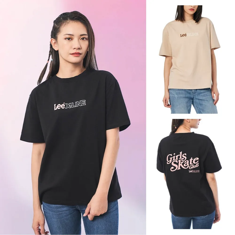 【Lee】出清品-女裝 短袖T恤 / GIRL SKATE 共2色 Boyfriend版型(LL22003097W / LL220030K11)