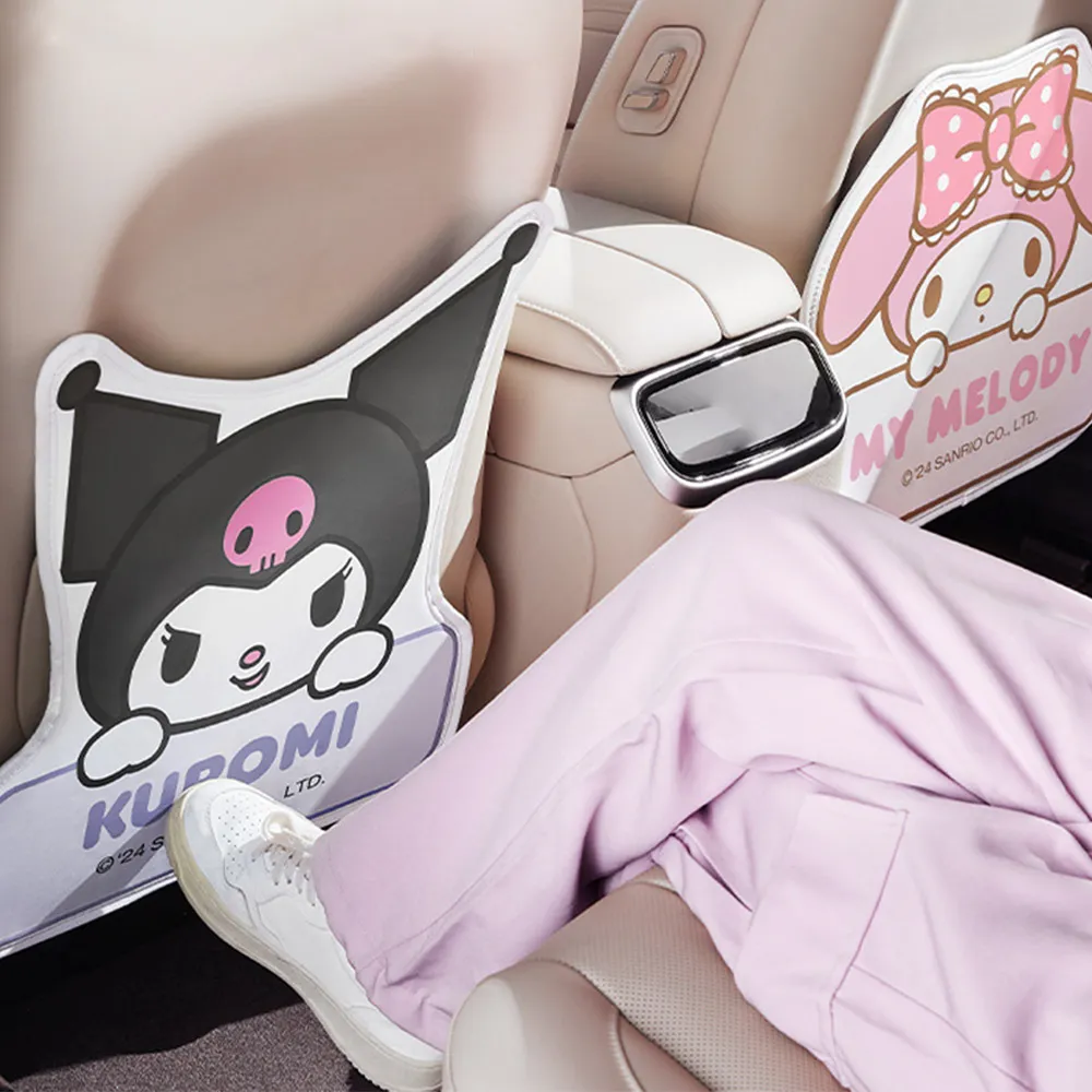 【SANRIO 三麗鷗】汽車椅背防踢墊 椅背防護墊 車用(酷洛米 大耳狗 美樂蒂)