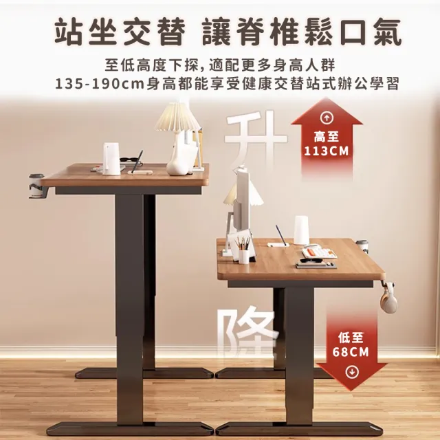 【Perfect angel】電動升降桌120CM(電腦升降桌 升降辦公桌 電競桌  書桌 電腦桌 工作桌 辦公桌 站立桌)