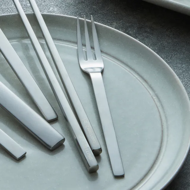 【ZWILLING 德國雙人】Minimale古典工業風甜點叉4件組-現代銀(德國雙人牌集團官方直營)
