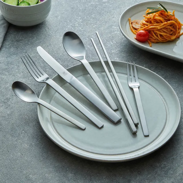 【ZWILLING 德國雙人】Minimale古典工業風餐匙4件組-現代銀(德國雙人牌集團官方直營)