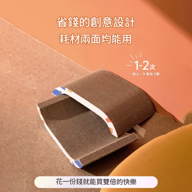 【IPSKY】雙層貓抓板窩一體貓爬架 貓抓板 貓別墅 大號瓦楞紙磨爪器 不易掉屑貓咪玩具 貓窩磨爪兩用玩具