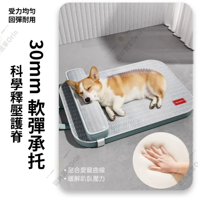 【paiyue 派躍運動】可拆洗藤編寵物睡墊 72*52cm 10公斤內適用 加厚3cm海綿（狗狗涼席 寵物冰墊 狗窩）