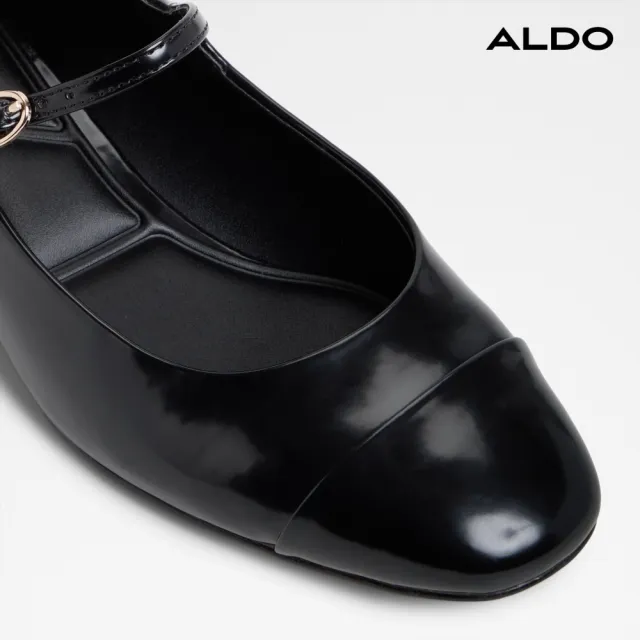 【ALDO】DECIMA-復古漆皮扣帶粗跟鞋-女鞋(黑色)