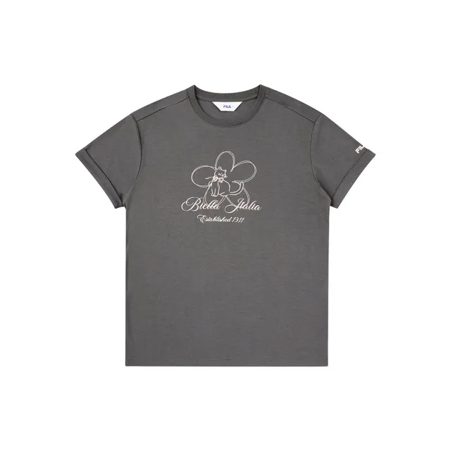 【FILA】女短袖圓領T恤-深灰色 5TEA-5408-DG