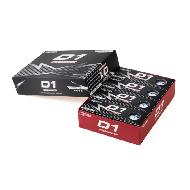 【HONMA 本間高爾夫】三層球 高爾夫球GOLF BALL D1 SPEEDMONSTER 2023 BT2302/新款BT2504(5盒組)