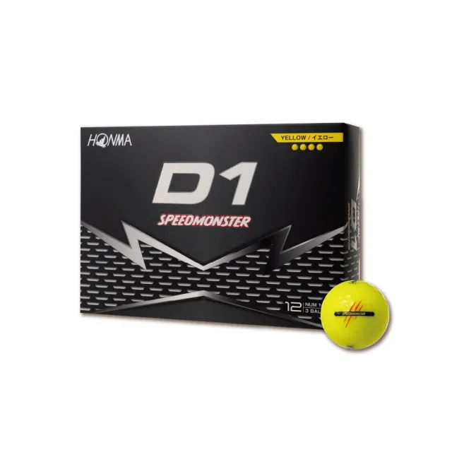 【HONMA 本間高爾夫】三層球 高爾夫球GOLF BALL D1 SPEEDMONSTER 2023 BT2302/新款BT2504(5盒組)