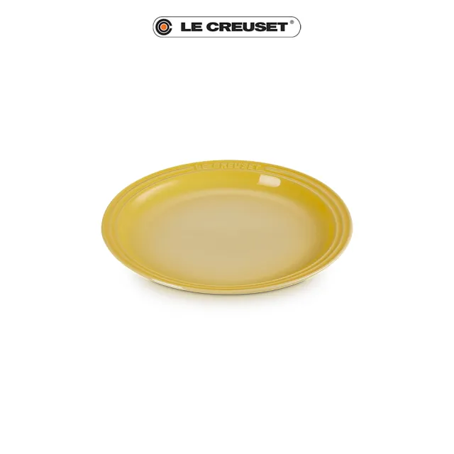 【Le Creuset】瓷器圓盤 19cm(溫桲黃/雪花白 2色選1)