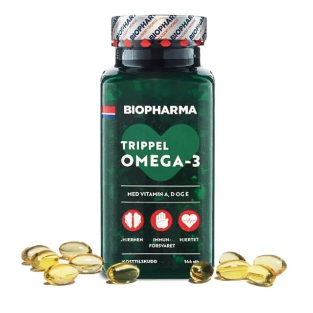 【Isbjorn 北極熊保健專家】挪威三倍濃縮 Omega-3 魚油膠囊六瓶(保健禮盒 六瓶共864顆)