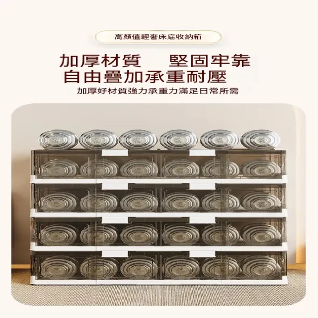【ZHIPU 芝浦】收納箱 床底收納箱 64*42*20CM折疊收納箱 大容量床底櫃 抽屜式整理箱 帶輪整理箱 定制款L