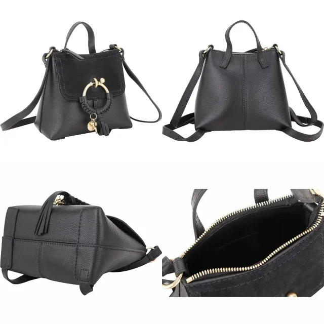 【See by Chloe’】Joan 牛皮拼接後背包(多色可選)