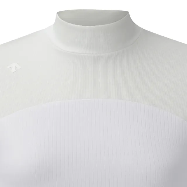 【DESCENTE】GOLF 迪桑特 MOCK-NECK RIBBED 女款 高爾夫高領短袖上衣 短袖T恤 運動上衣(兩色任選)