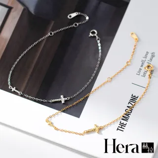 【HERA 赫拉】鍍14K金十字架手鍊 H115070601(十字架 手鍊)