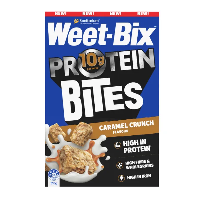 【Weet-Bix】高蛋白能量組(高蛋白焦糖脆麥*1高蛋白杏仁奶*1高蛋白燕麥奶*1)