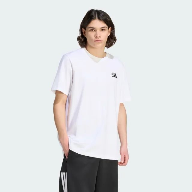 【adidas 愛迪達】短袖上衣 男 寬鬆版型 亞規 M SUSHI T 白 KS5077 (S3424)