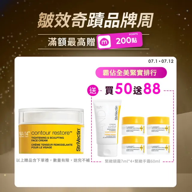 【StriVectin 皺效奇蹟】買1送4★皺效緊緻繃繃臉霜50ml(冠軍臉霜/菸鹼酸/居家拉提)