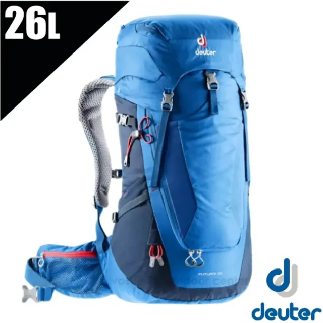 【deuter】Futura 26L 輕量網架式透氣背包(附原廠防水背包套)/3400318 藍