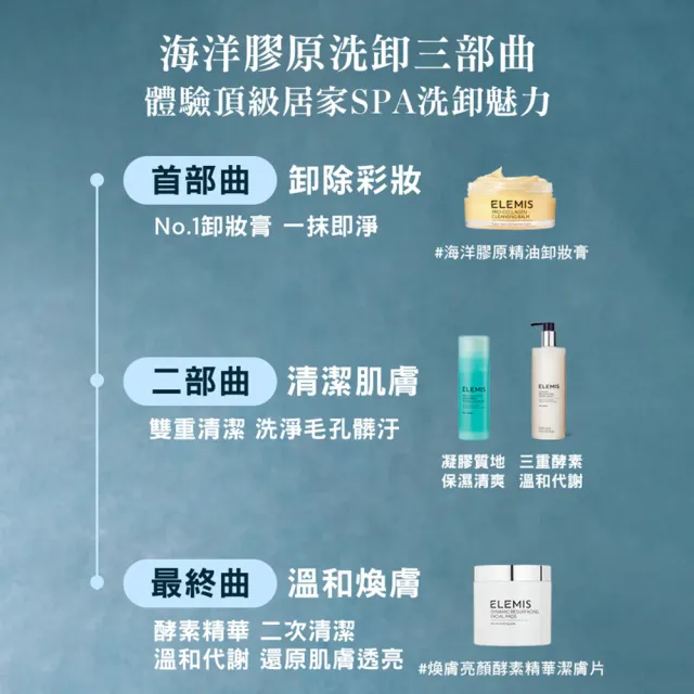 【ELEMIS 愛莉美】海洋膠原精油卸妝膏50g(4種香味任選★NO1卸妝膏/洗卸/清潔★)