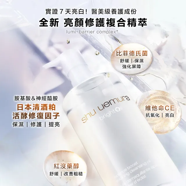 【Shu uemura 植村秀】官方直營 酒粕活酵淨亮潔顏油 150ml(新品上市/卸妝/酒粕白油/醫美級)