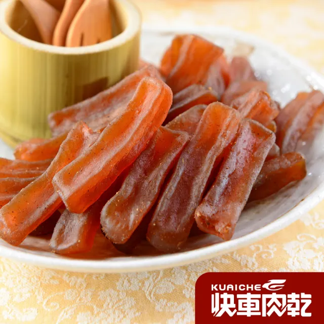 【快車肉乾】超值五福箱5入組(肉紙+肉乾+蒟蒻條+魷魚片)