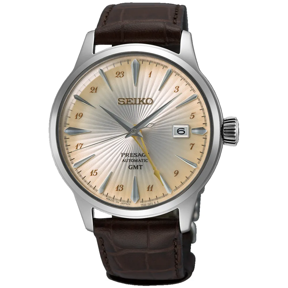 【SEIKO 精工】PRESAGE 調酒師 GMT動力儲存機械錶/40.5mm 母親節(4R34-00J0J SSK041J1)