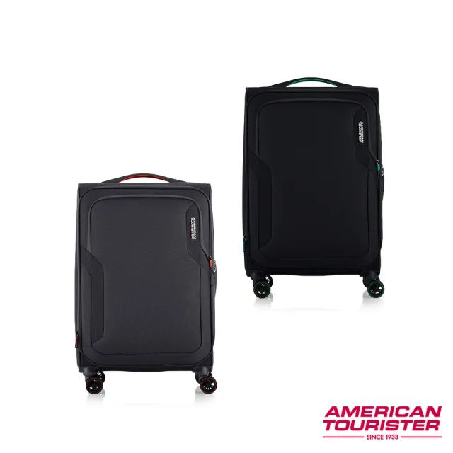 【AMERICAN TOURISTER 美國旅行者】26吋 APPLITE 5 前開式/上掀式可擴充輕量布面軟殼行李箱/布箱(多色可選)