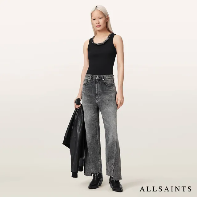 【ALLSAINTS】LUCY 無袖背心-黑 W103JE(貼身版型)