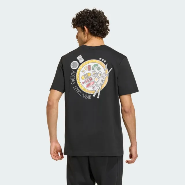 【adidas 愛迪達】短袖上衣 男 亞規 M SUSHI T 黑 KS5078