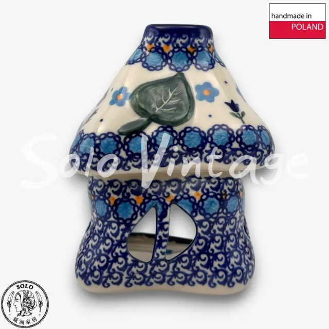 【波蘭陶】SOLO歐洲家居 正版原裝 波蘭原廠手繪 Vena 13CM 精油薰香燭台 居家裝飾 藍影雅苑系列