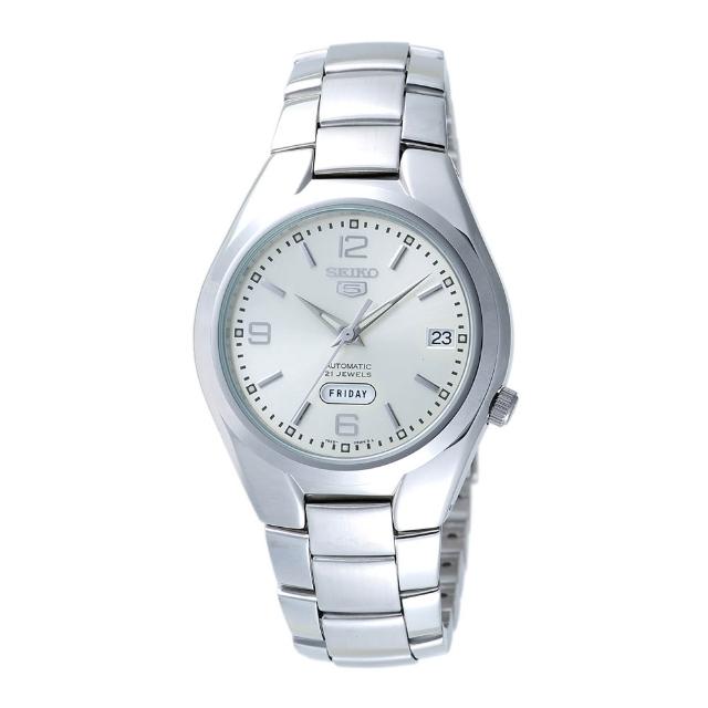 【SEIKO 精工】5 Sports系列 都會焦點機械腕錶-銀X白-SNK619K1