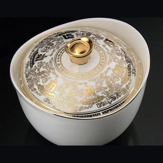 【好運道】龍藏萬福-故宮龍藏經招財造庫聚寶盆(文創禮品/收藏/納福/金玉滿堂/米甕)