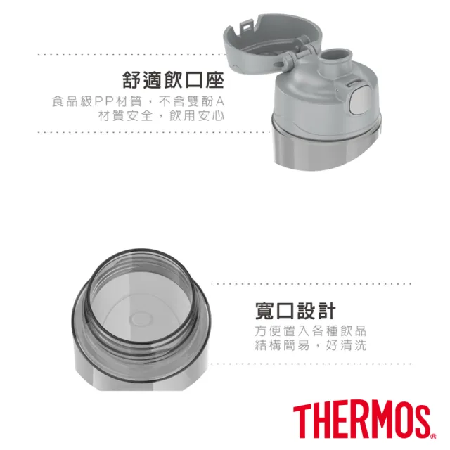 【THERMOS 膳魔師】買1送1_彈蓋直飲輕水瓶兒童水壺470ml(GP4040)