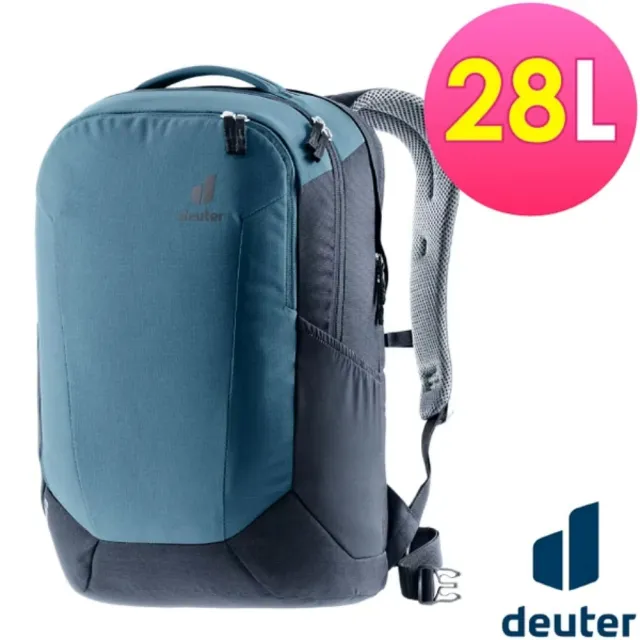 【deuter】可調式 Giga 28L 減震透氣電腦夾層後背包(可放15吋筆電)/ 3812321 霧藍