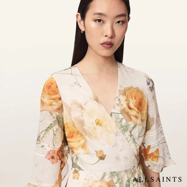 【ALLSAINTS】CAMELLIA 印花洋裝 W290DE (常規版型)