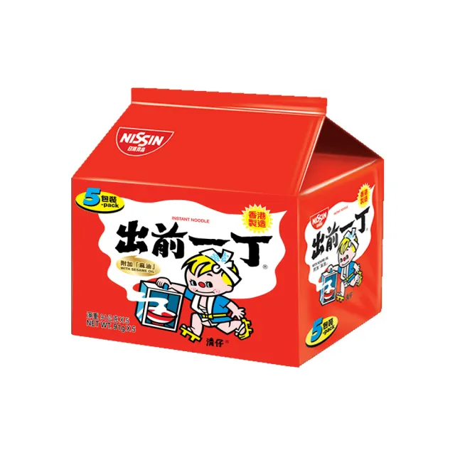 【NISSIN 日清】出前一丁速食麵袋麵455~500g/袋x6袋 箱裝(麻油、九州濃湯、黑蒜油、北海道味噌) 泡麵