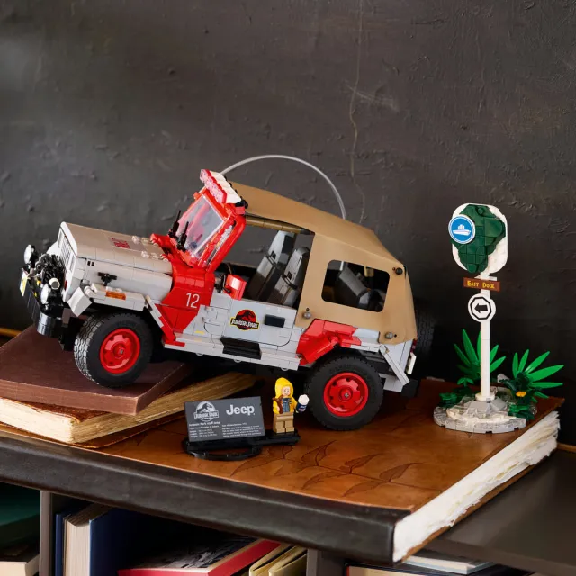 【LEGO 樂高】侏羅紀世界系列 77984 Jurassic Park Jeep Wrangler(恐龍 汽車模型 禮物 兒童玩具)