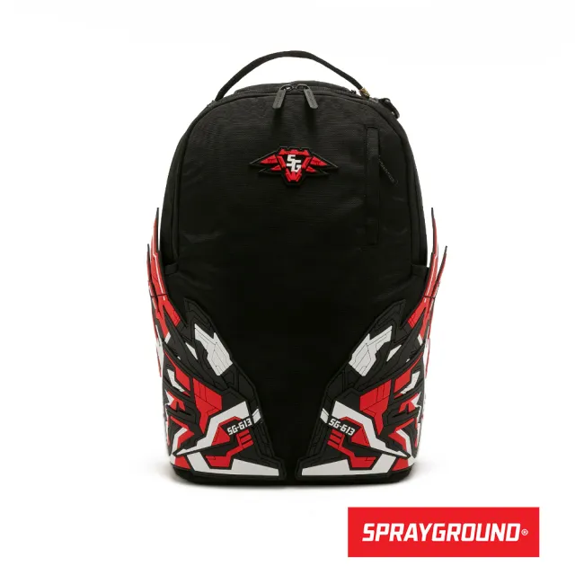 【SPRAYGROUND】機甲翼立體造型大容量後背(黑色)