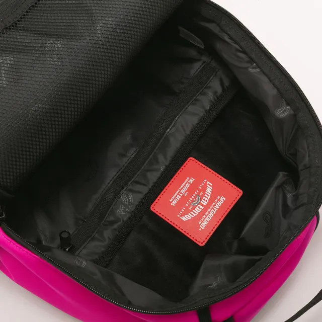 【SPRAYGROUND】潮流撞色鋸齒鯊大容量後背包(粉色)