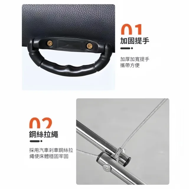 【小不記】折疊按摩床-不鏽鋼支架 180*60*65(免安裝+加厚板材+耐磨皮革 推拿床/美容床/護膚床)
