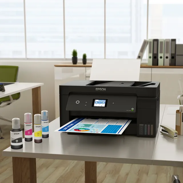 【EPSON】官方直營 搭2組T03Y原廠1黑3彩墨水★L14150 A3+高速雙網WiFi智慧遙控連供複合機