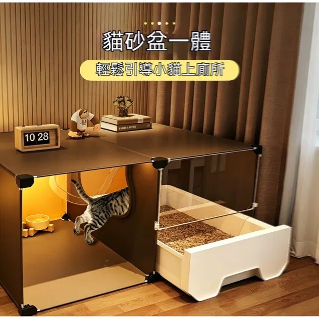 歐林居家Orin 貓別墅 71*36*106 帶貓砂盆 2列3層1排（貓籠 全景貓屋 貓窩 貓房子 貓櫃）