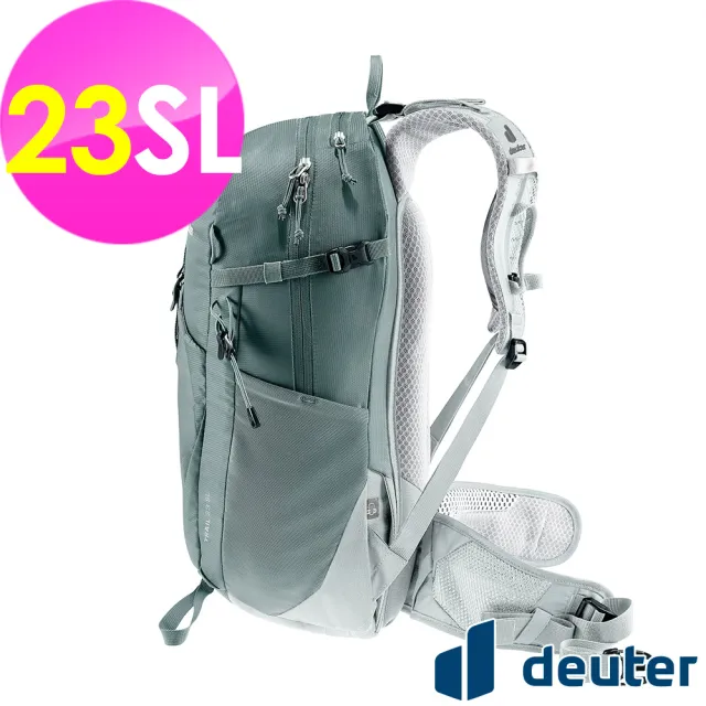 【deuter】TRAIL輕量拔熱透氣背包23SL(3440424灰/日用休閒/運動/旅遊/戶外健行/單車旅行)