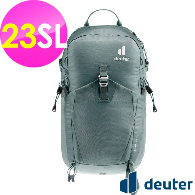 【deuter】TRAIL輕量拔熱透氣背包23SL(3440424灰/日用休閒/運動/旅遊/戶外健行/單車旅行)