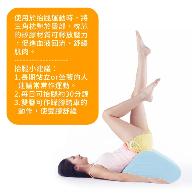 【LooCa】吸濕排汗萬用三角靠墊(紫)